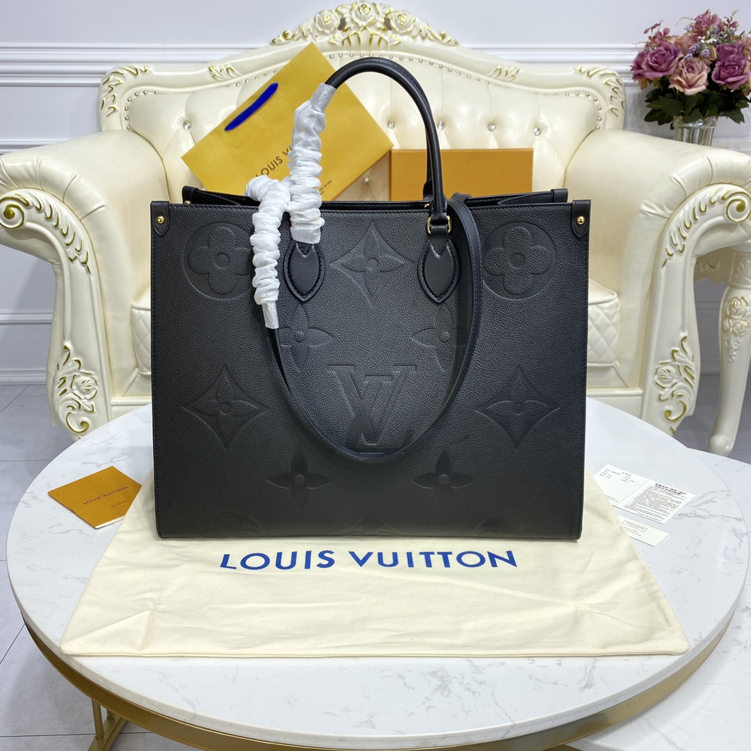 Louis Vuitton ONTHEGO GM Monogram Handbag M44925 Black 